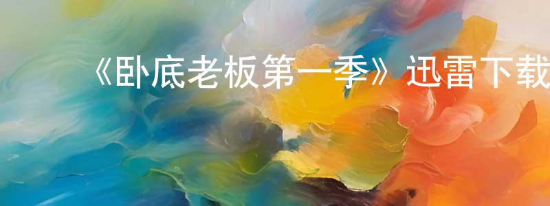 白广志发布《卧底老板第一季》迅雷下载/在线观看-选秀综艺-美剧天堂